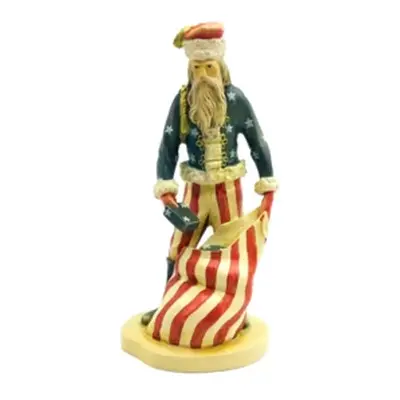 Babbo Natale scultura di legno, Civil War, 20cm