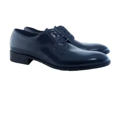 Scarpe eleganti uomo in pelle lucida blu