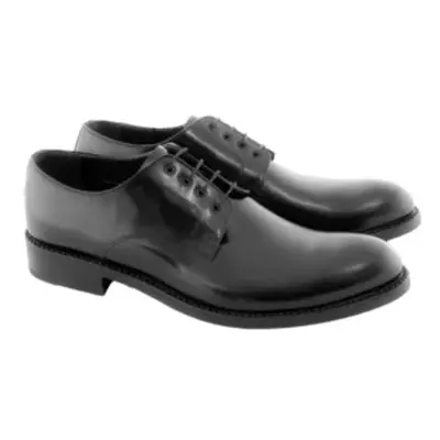 Scarpe derby uomo lisce nere lucide