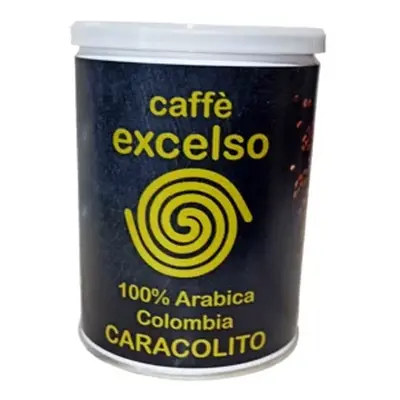 Caffè Colombia Caracolito 100% arabica, in grani, barattolo da 250g