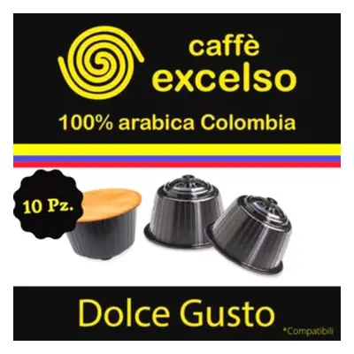 Capsule compatibili Dolce Gusto, Caffè Excelso Colombia 100% Arabica Supremo, 10pz