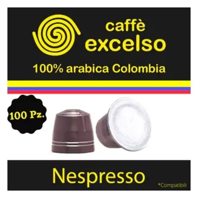 Capsule compatibili Nespresso Caffè Excelso Colombia 100% Arabica Supremo, 100pz