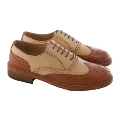 Scarpe derby uomo bicolore vintage, cuoio