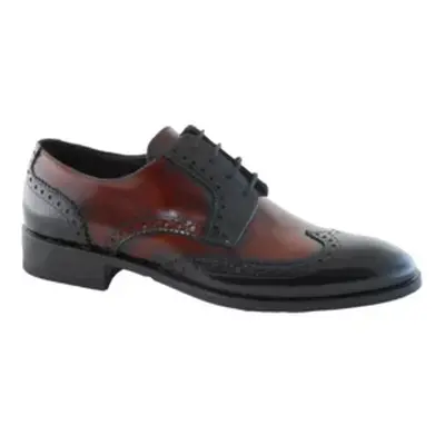 Scarpe derby uomo in pelle bicolore stile inglese