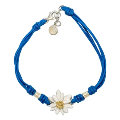 Bracciale Edelweiss in argento, oro e smalto