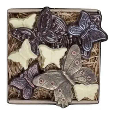 Farfalle di cioccolato bianco e fondente, 150g