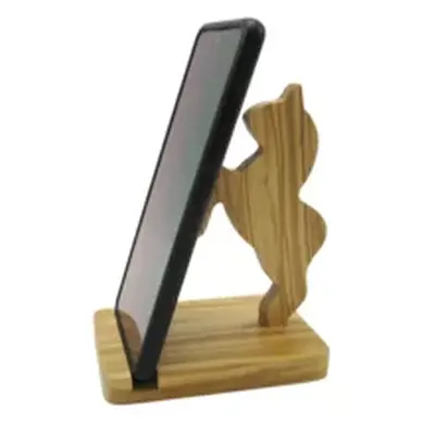 Supporto per telefono cellulare in legno, forma cavallo, 14 cm