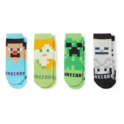 C&A Confezione da 4-Minecraft-calze con motivo, Verde, Taille: