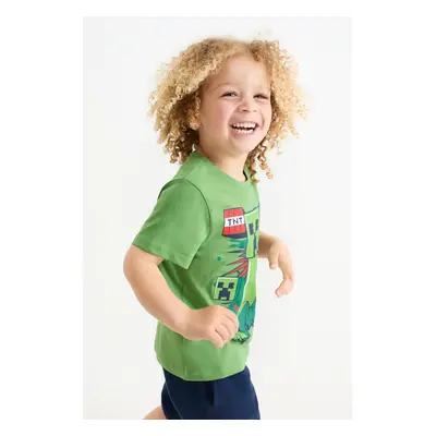 C&A Confezione da 3-Minecraft-t-shirt, Verde, Taille: