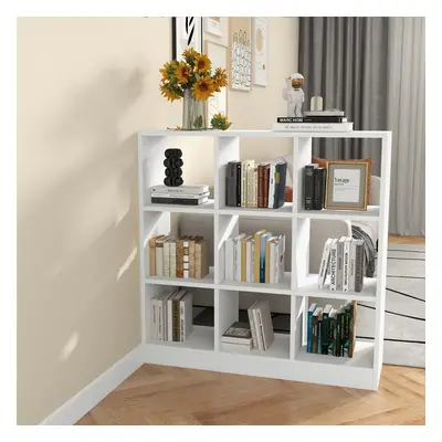 Costway Libreria in legno a 9 cubi per libri giocattoli decorazioni, Scaffale porta piante con k