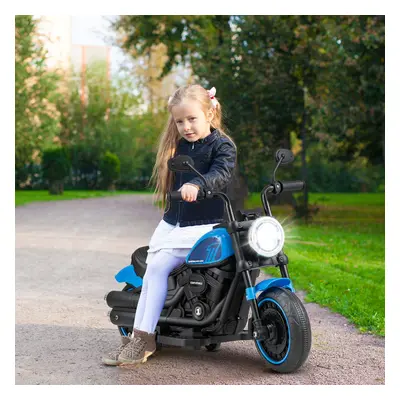 Costway Moto elettrica per bambini con ruote di allenamento fari a LED pneumatici scanalati, Mot