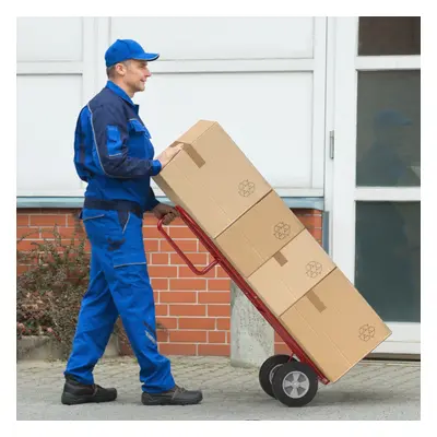 Costway Carrello portapacchi con ruote area di carico pieghevole manico a P, Carrello con capaci