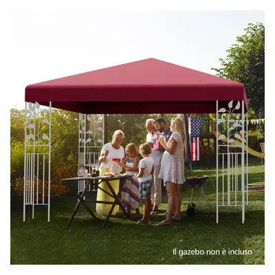 Costway Telo Tetto ricambio per gazebo da sole 3x3m, Tessuto copertura superiore per gazebo Ross