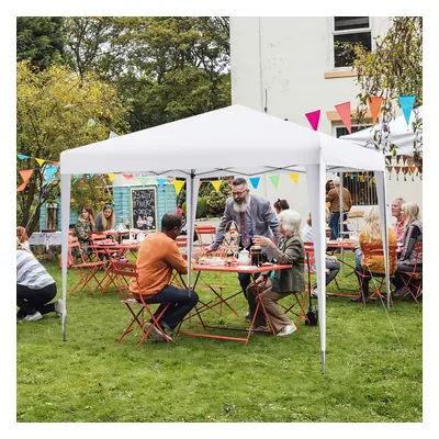 Costway Gazebo da giardino pieghevole 3x3m con borsa da trasporto, Tendone da esterno regolabile