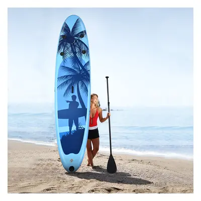 Costway Tavola da paddle surf gonfiabile in PVC durevole 297cm con pagaia regolabile, SUP gonfia