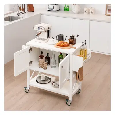 Costway Carrello da cucina con armadietto portaoggetti porta asciugamani porta spezie, Isola car