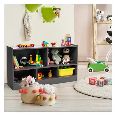 Costway Libreria a 5 cubi per bambini e organizer giocattoli, Scaffale legno con 5 scompartiment