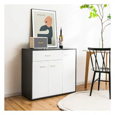 Costway Mobile credenza moderno con cassetto 3 ante ripiano regolabile, Armadietto per cucina sa