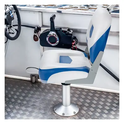 Costway Set di 2 sedie pieghevoli con schienale basso per barca, Sedile yacht ergonomici con sch