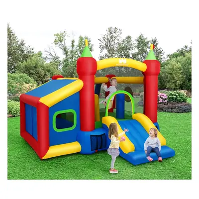 Costway Castello gonfiabile gioco per bambini con scivolo e accessori giochi da esterno e giardi