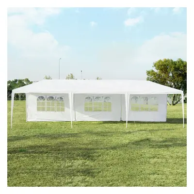 Costway Gazebo impermeabile 3x9m con 5 pannelli laterali rimovibili, Tenda per matrimonio eventi