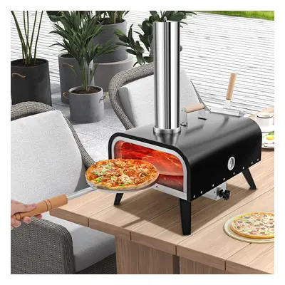 Costway Forno per pizza portatile con pietra per pizza da 30cm, Forno per pizza da esterno in ac