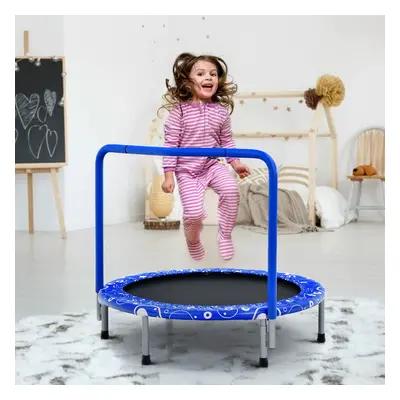 Costway Trampolino per bambini con copertura di sicurezza e maniglia, Tappeto elastico pieghevol