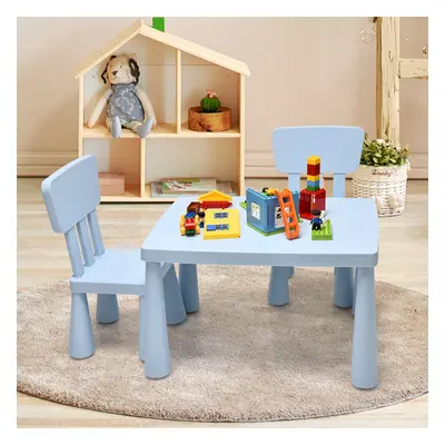 Costway Set con tavolo e 2 sedie per bambini, Set con tavolo e 2 sedie per mangiare disegnare sc