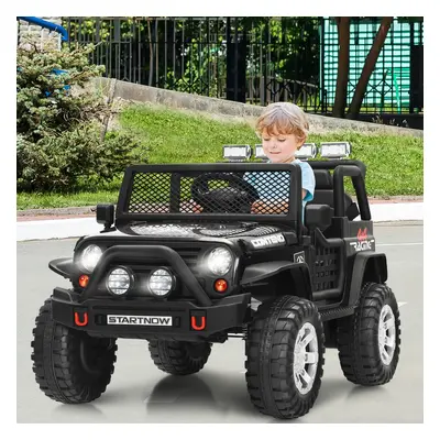 Costway Auto elettrica per bambini 12V, Camion elettrico con telecomando 3 velocità luci musica 