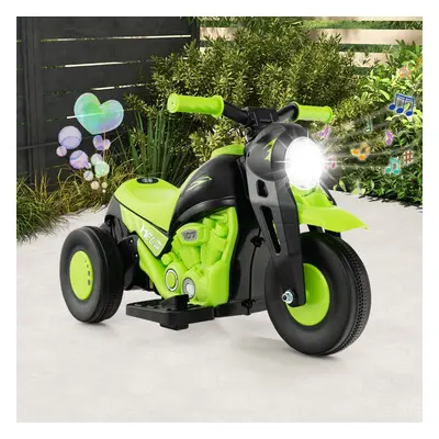 Costway Auto a bolle per bambini da 6V, Moto elettrica per bambini con creatore di bolle pulsant