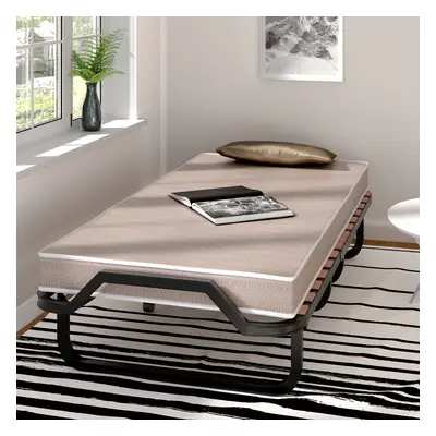 Costway Letto brandina con materasso in memory foam struttura resistente 4 ruote girevoli, Letti