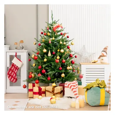 Costway Albero di Natale artificiale da 136cm, Albero decorativo per Natale con 386 rametti in P