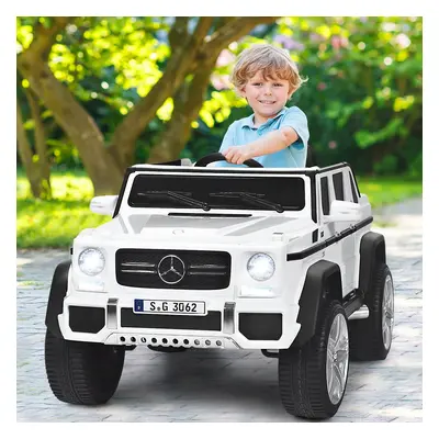 Costway Mercedes Benz Maybach G650-S 12 V per bambini con luci LED, Jeep a batteria con 2 portie