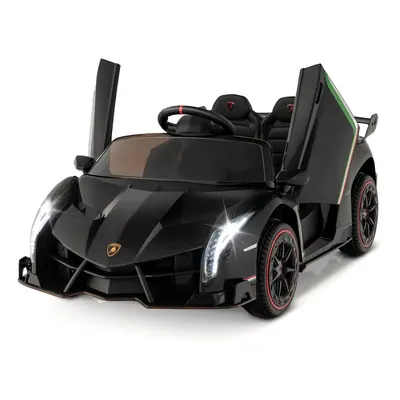 Costway Auto sportiva elettrica per bambini con licenza lamborghini 4WD telecomando 2,4g luci LE