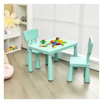 Costway Set con tavolo e 2 sedie per bambini, Set con tavolo e 2 sedie per mangiare disegnare sc