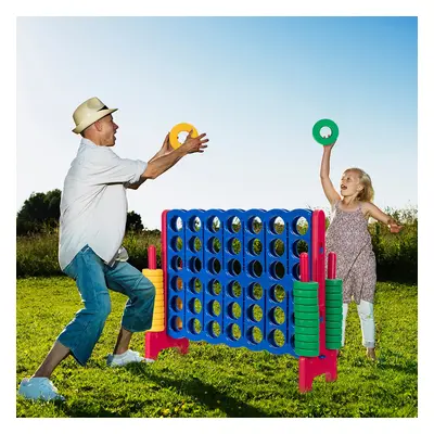 Costway Forza 4 gigante per bambini e adulti, Gioco da interno ed esterno alto 104 cm con 42 ped