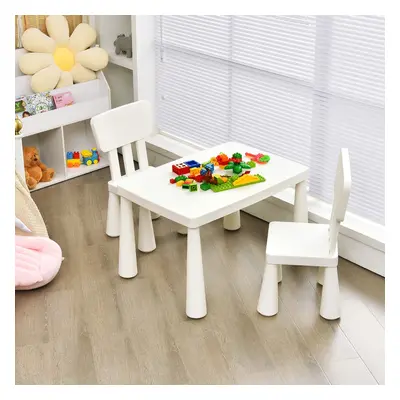 Costway Set con tavolo e 2 sedie per bambini, Set con tavolo e 2 sedie per mangiare disegnare sc