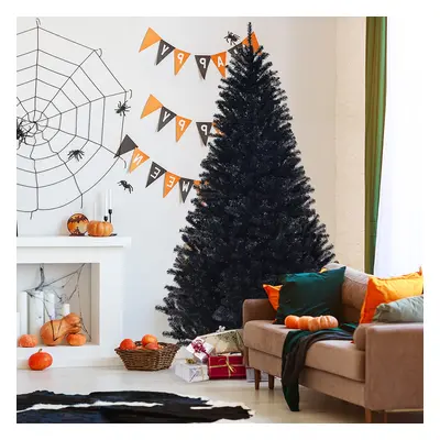 Costway Albero di Natale 225 cm, 1258 rami, Abete artificiale non illuminato con base solida di 