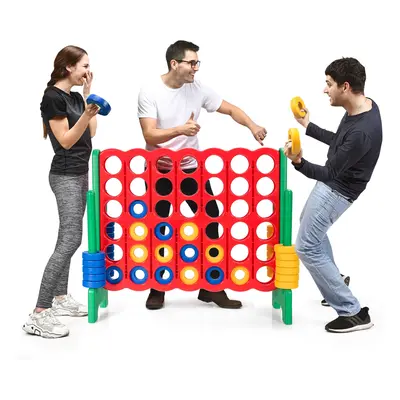 Costway Forza 4 gigante per bambini e adulti, Gioco da interno ed esterno alto 104 cm con 42 ped