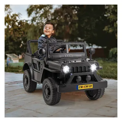 Costway Camion per bambini 12v con telecomando 3 velocità luci LED musica clacson, Veicolo elett