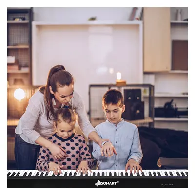 Costway Pianoforte digitale a 88 tasti portatile per bambini con borsa, Tastiera elettronica con