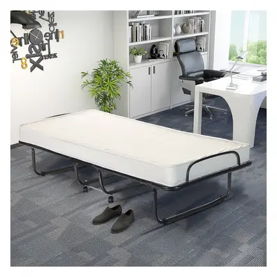 Costway Letto pieghevole a scomparsa con materasso in Memory Foam struttura a U 4 ruote universa