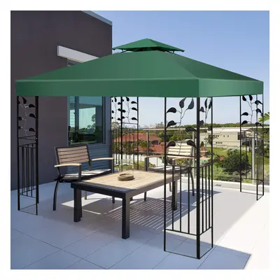 Costway Tessuto copertura superiore per gazebo Telo tetto ricambio per gazebo 3x3M Verde