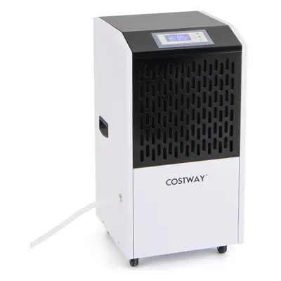 Costway Deumidificatore commerciale 118L con tubo di scarico, Deumidificatore per impieghi gravo