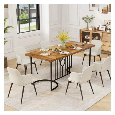 Costway Tavolo da pranzo da 180cm per 6-8 persone, Tavolo da cucina rettangolare con struttura i