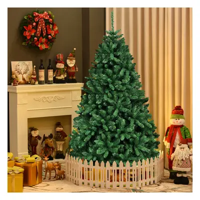 Costway 183cm Albero di Natale Artificiale in PVC con 1355 rami e supporto metallo, Albero natal