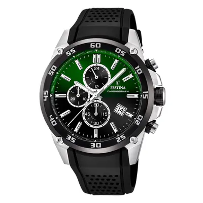 Orologio Festina The Originals F20330/b Verde Cinghia Gomma, Uomo