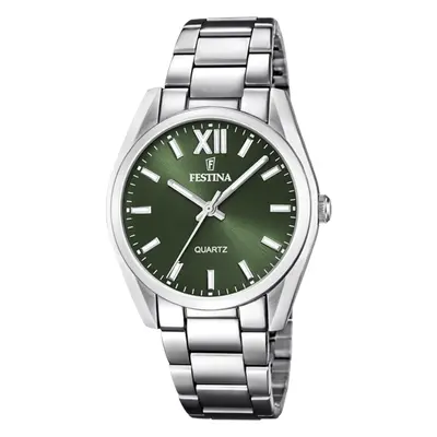 Orologio Festina F20622/4 Collezione Allegria, Cinturino In Acciaio Verde, Donna.