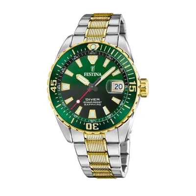 Orologio Festina The Originals F20706/2 Verde Cinghia Acciaio Inossidabile 316l, Uomo