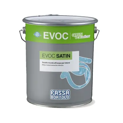 Smalto murale idrodiluibile satinato per interni bianco Fassa Bortolo EVOC SATIN (Secchio 10 lt)